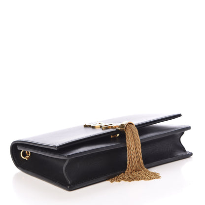 Saint Laurent Smooth Calfskin Classic Monogram Kate Tassel Chain Wallet Black 4 of 16