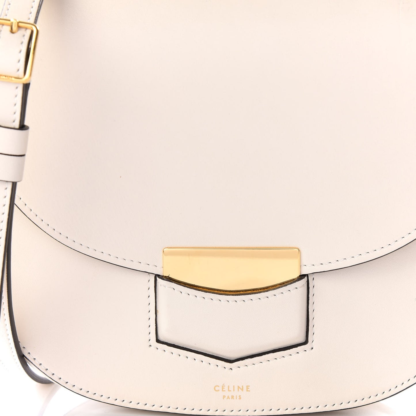 Smooth Calfskin Small Trotteur White