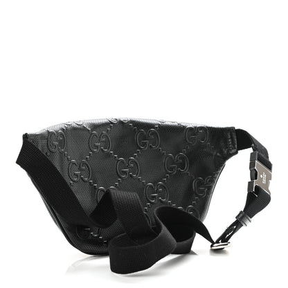 Gucci Calfskin GG Tennis Embossed Belt Bag Black 2 of 10