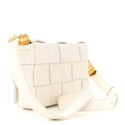 Bottega Veneta Grained Calfskin Maxi Intrecciato Cassette Crossbody Bag White 3 of 17