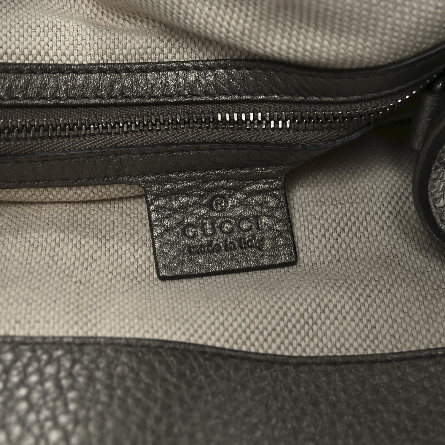 Gucci Metallic Cellarius Calfskin Medium Soho Shoulder Bag Sasso 6 of 10