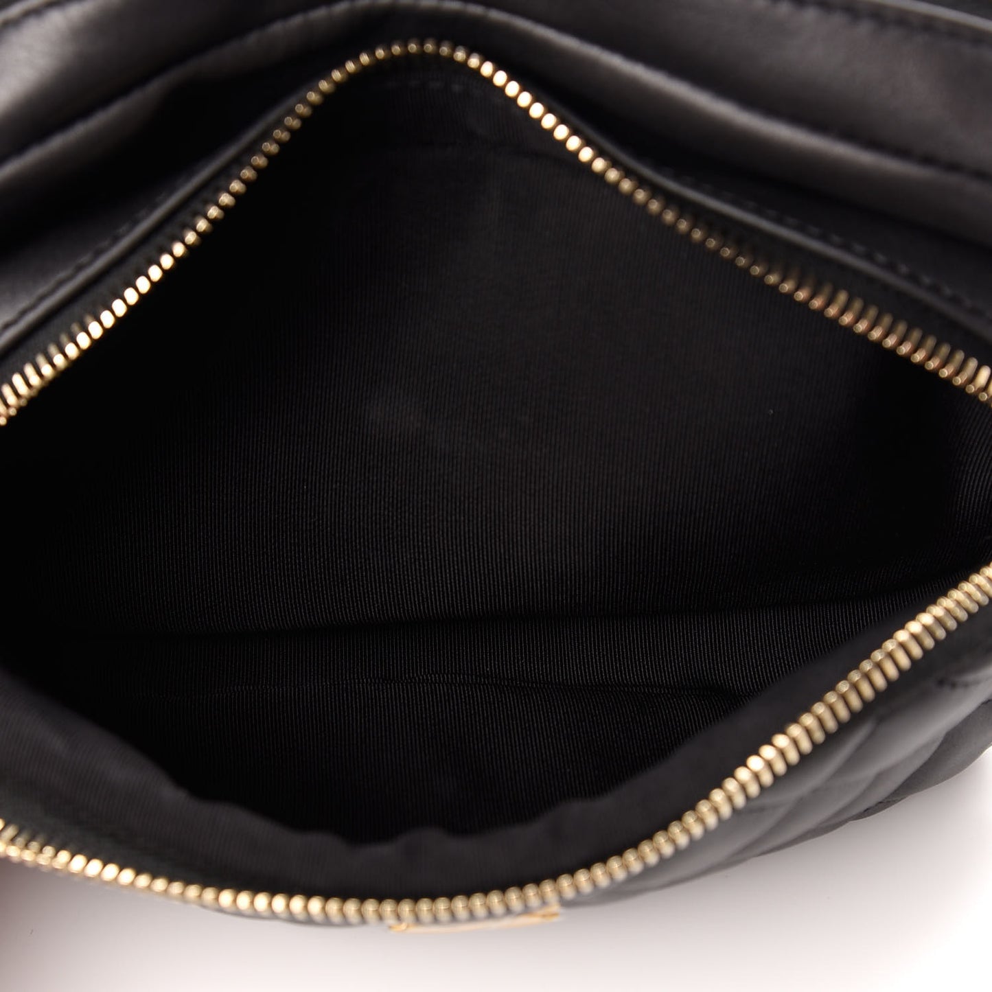 Calfskin Quilted Day Trips Camera Case Black