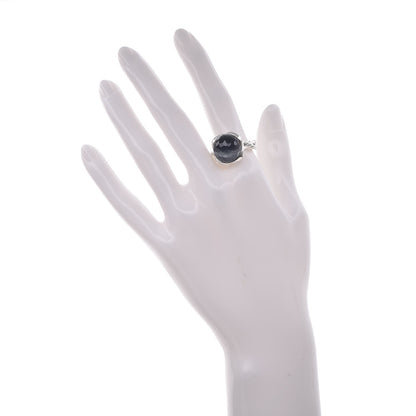 David Yurman Sterling Silver Hematine Crystal 14mm Continuance Ring 56 7.5 2 of 4