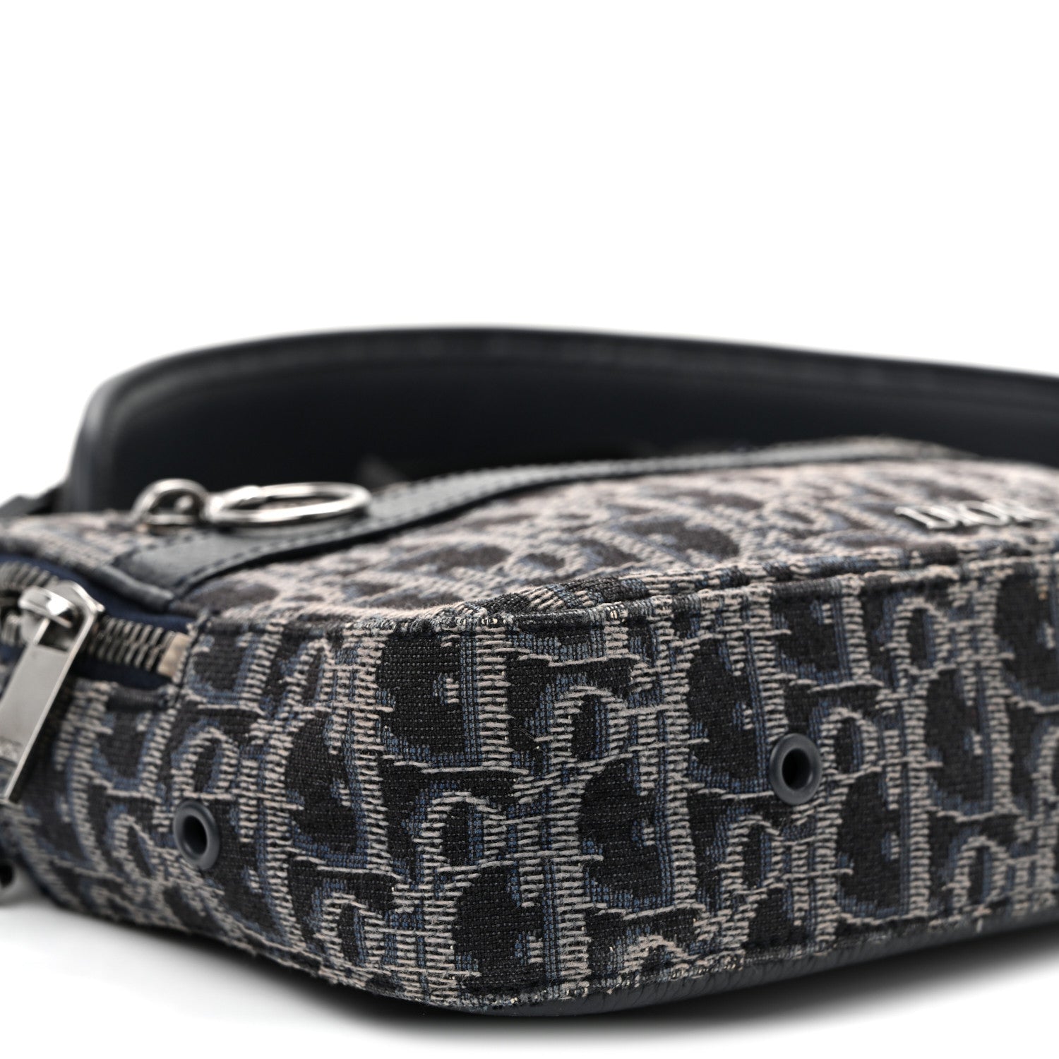 Christian Dior HOMME Oblique Jacquard Safari Messenger Navy Blue 8 of 9