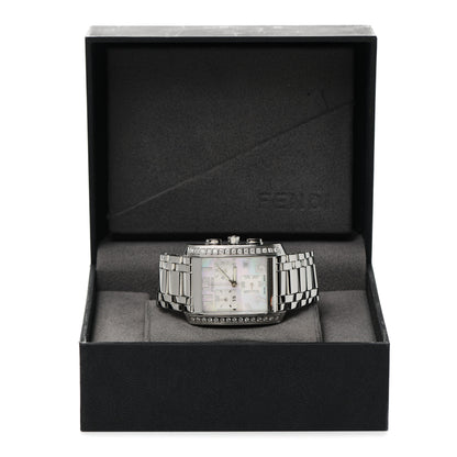 Fendi Stainless Steel Diamond Mother of Pearl 32mm Classico Chronograph Quartz Watch 5 of 5