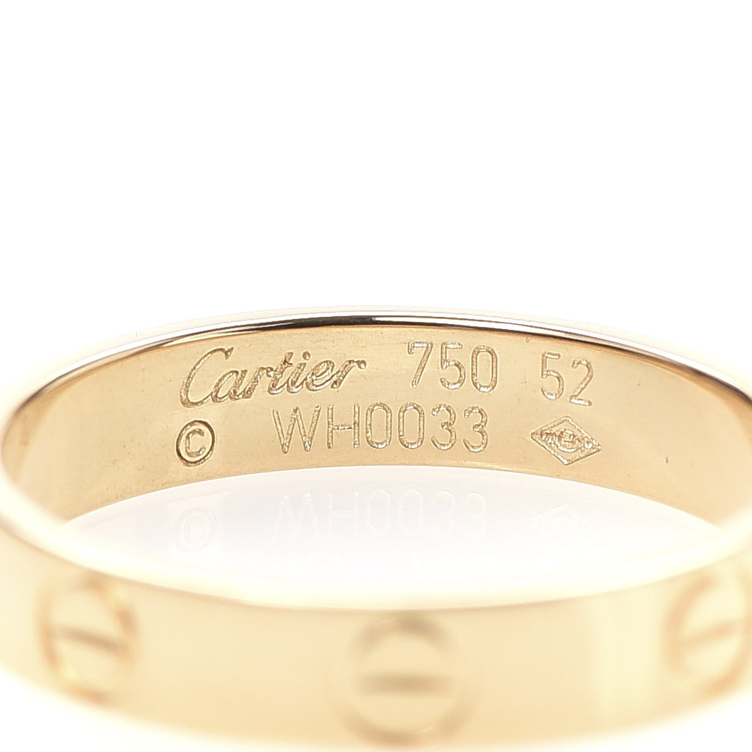 Cartier 18K Yellow Gold 3.5mm LOVE Wedding Band Ring 52 6 4 of 4