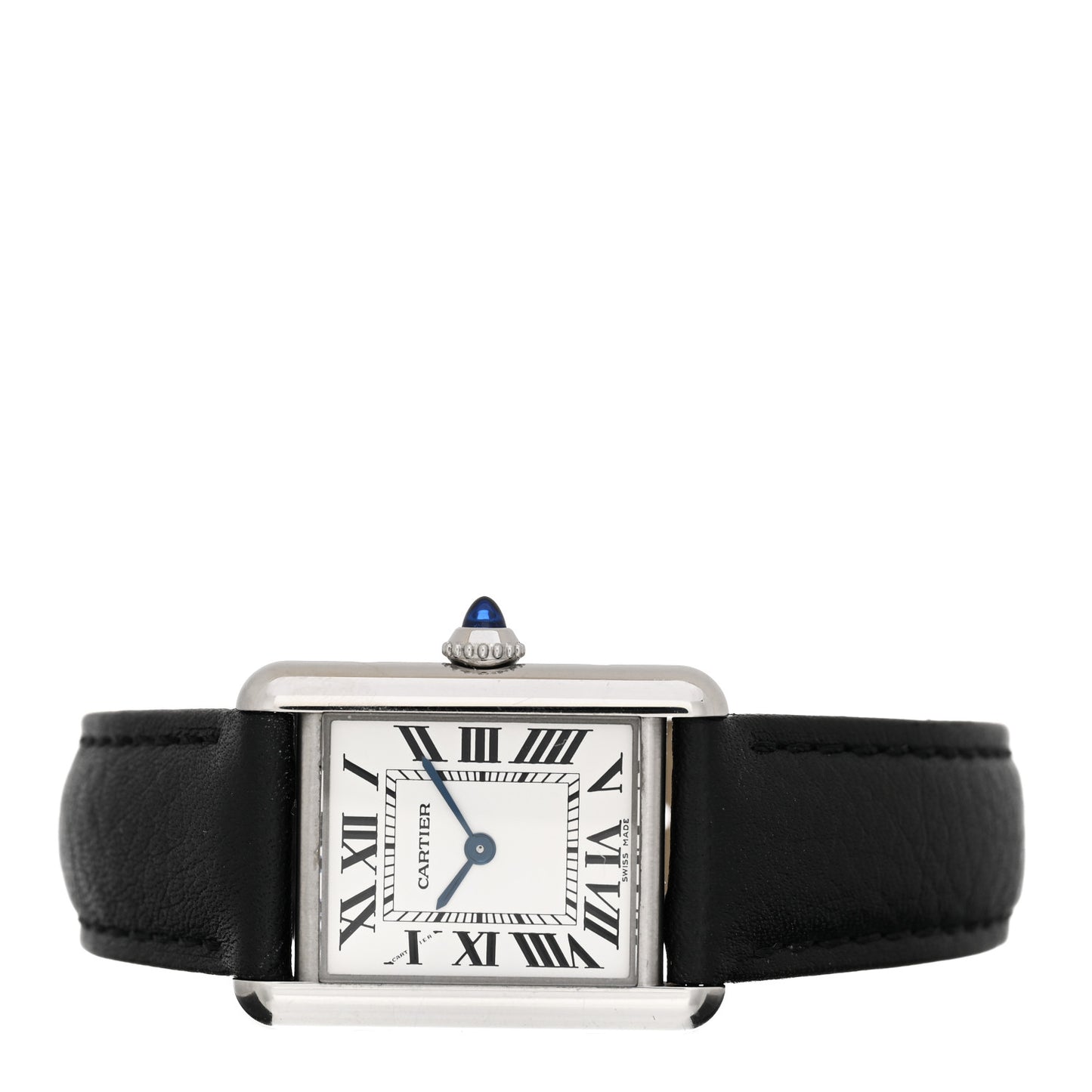 Stainless Steel Calfskin 22mm Must de Cartier Tank Quartz Watch