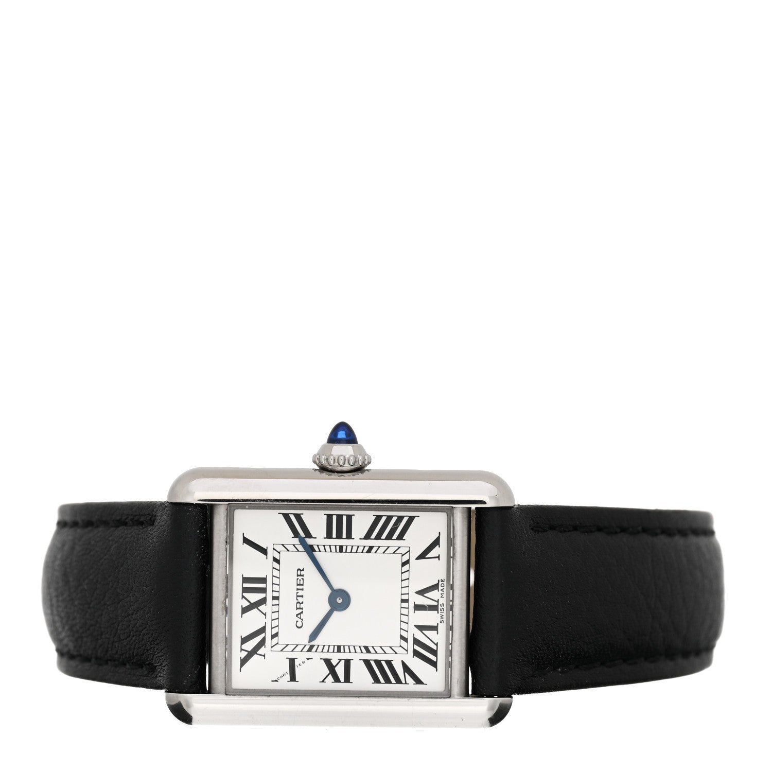 Cartier Stainless Steel Calfskin 22mm Must de Cartier Tank Quartz Watch 2 of 5