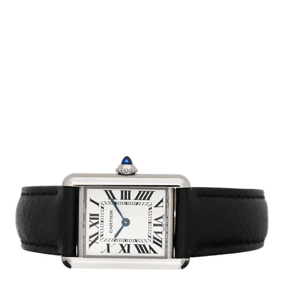 Cartier Stainless Steel Calfskin 22mm Must de Cartier Tank Quartz Watch 2 of 5