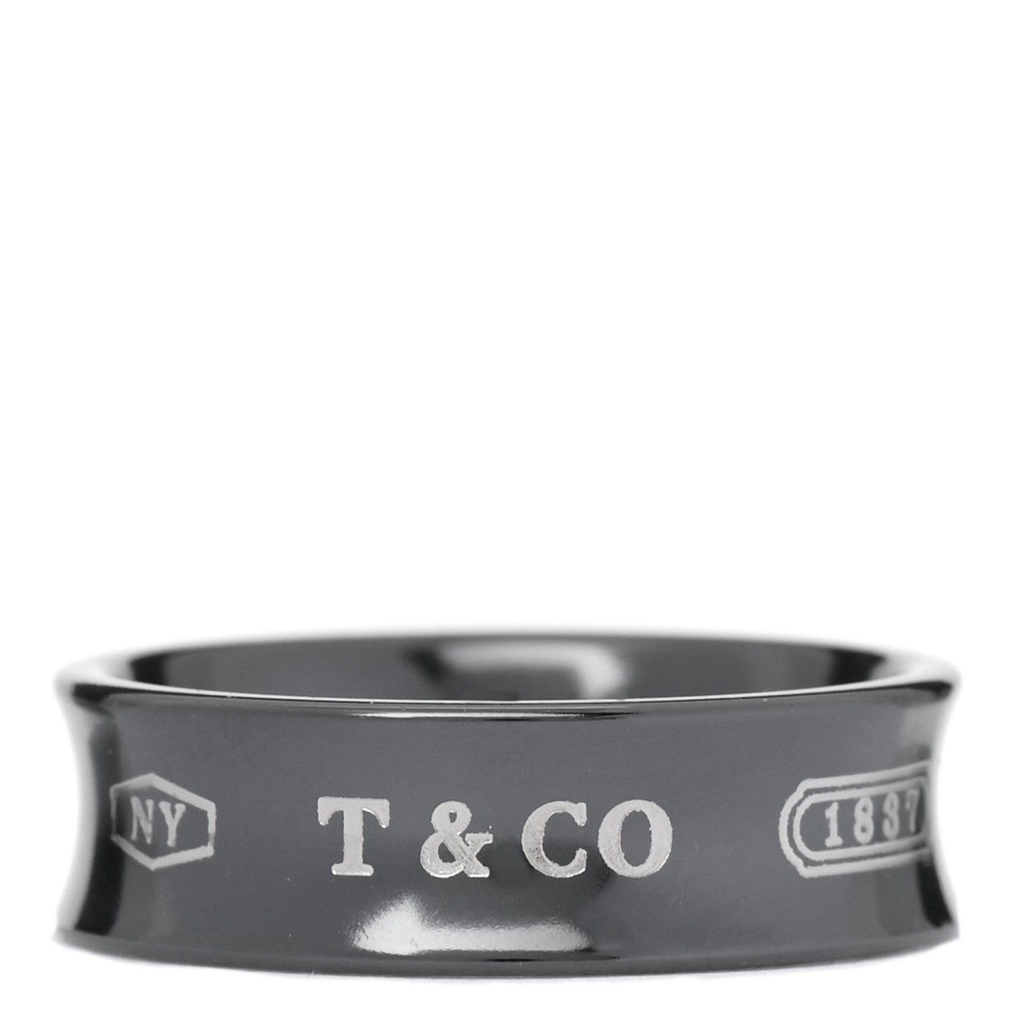 Tiffany Titanium 1837 Band Ring 62 10 1 of 5