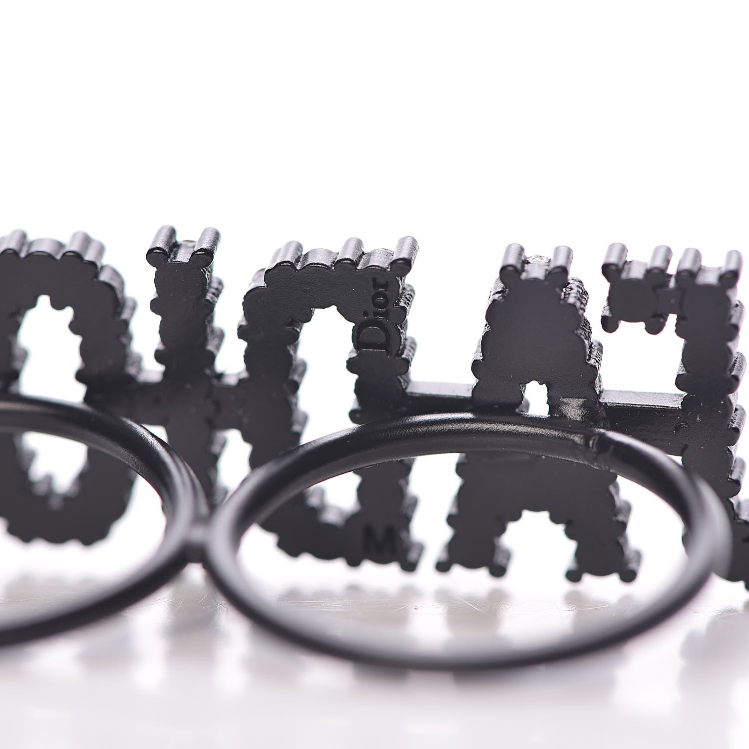Christian Dior Crystal J'Adior Double Ring M Black 4 of 5
