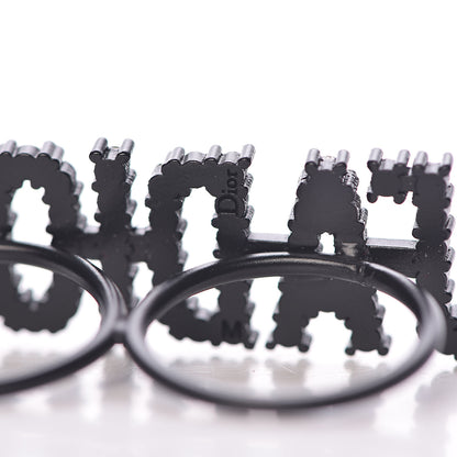 Christian Dior Crystal J'Adior Double Ring M Black 4 of 5