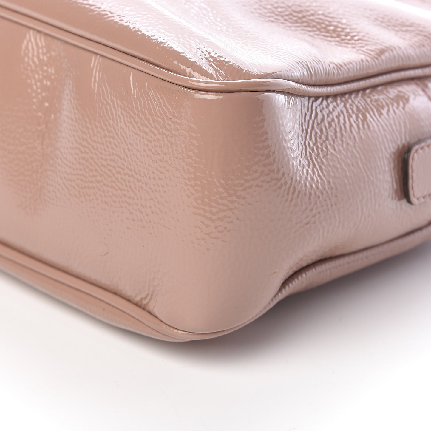 Soft Patent Small Soho Bowler Dark Cipria