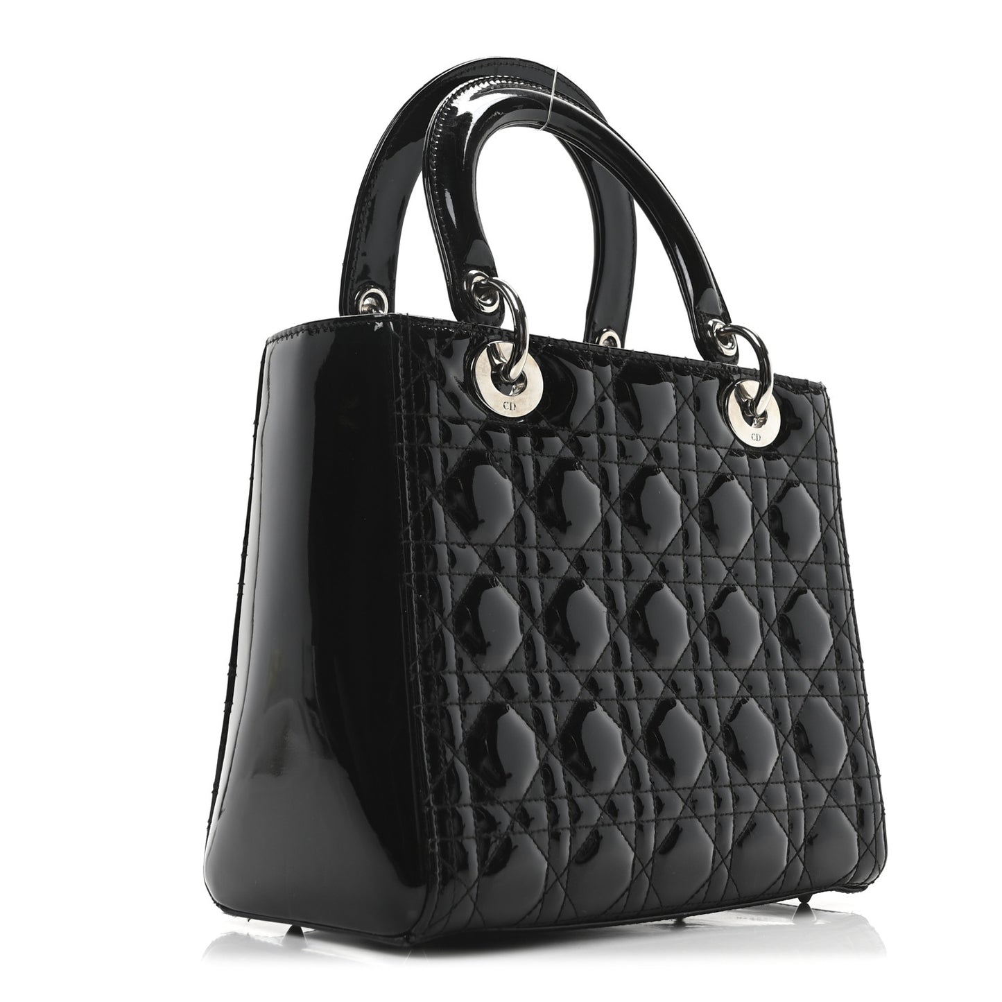 Patent Cannage Medium Lady Dior Black