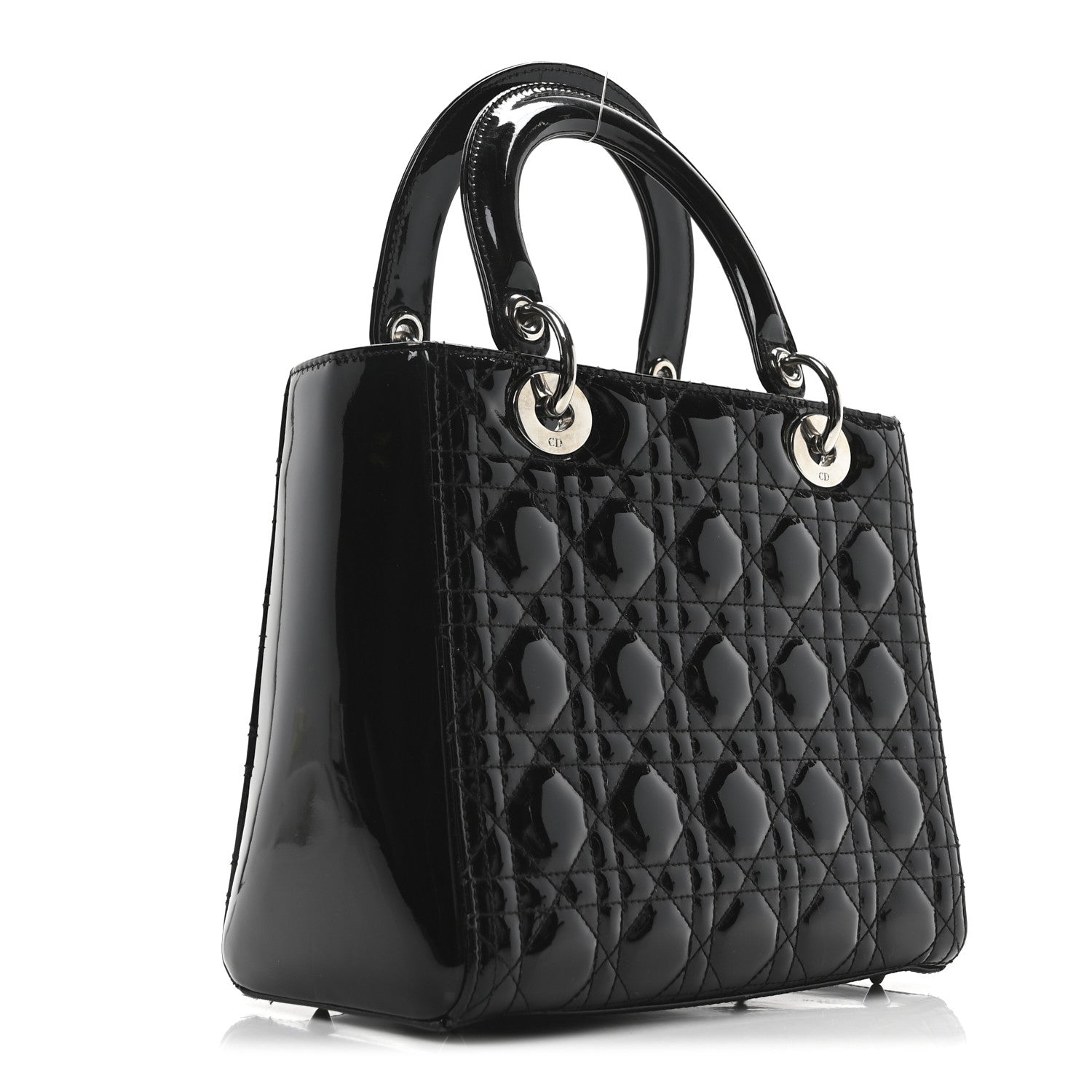 Christian Dior Patent Cannage Medium Lady Dior Black 3 of 10