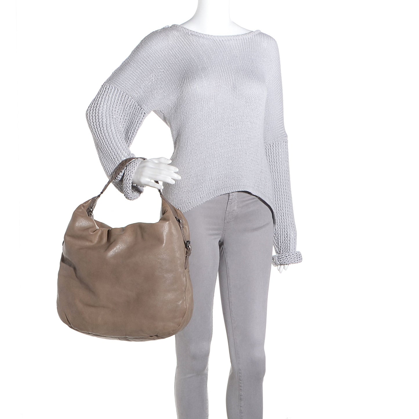 Nappa Soft Caiman Large San Marco Hobo Ash