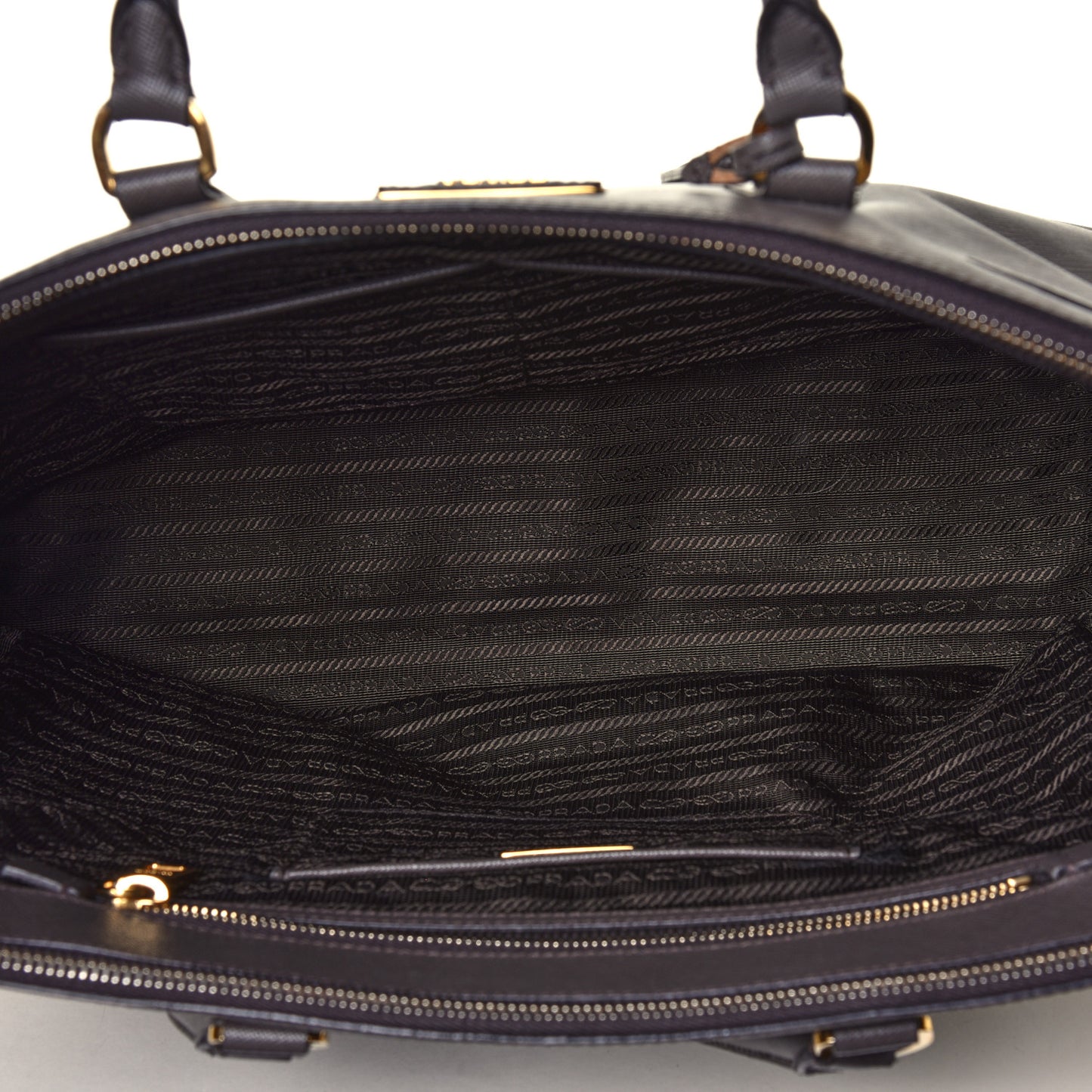Saffiano Lux Large Galleria Double Zip Tote Grafite