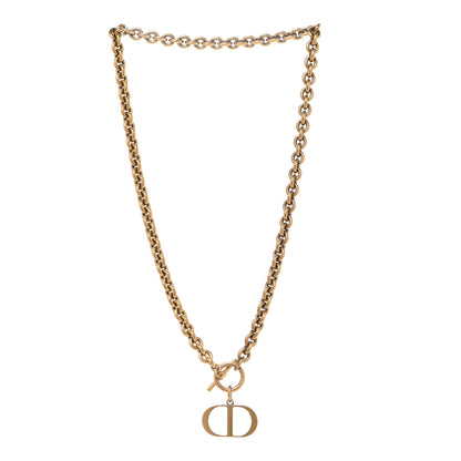 Christian Dior Metal 30 Montaigne Necklace Aged Gold 3 of 6