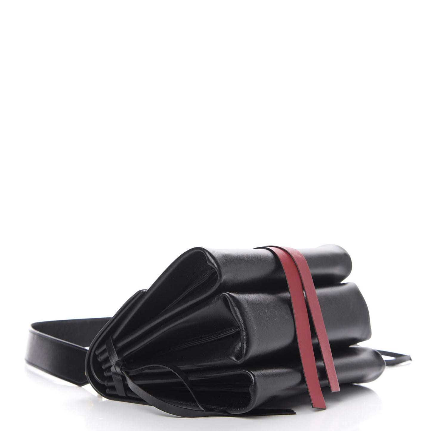 Smooth Calfskin Small Vring Shoulder Bag Black
