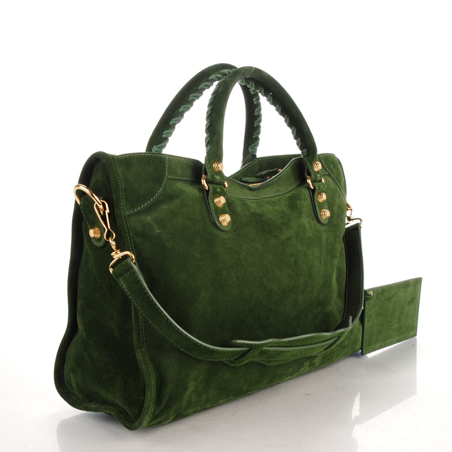 Balenciaga Baby Daim Suede Giant 12 Gold Hardware City Vert Militaire 3 of 8
