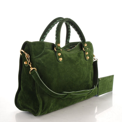 Balenciaga Baby Daim Suede Giant 12 Gold Hardware City Vert Militaire 3 of 8