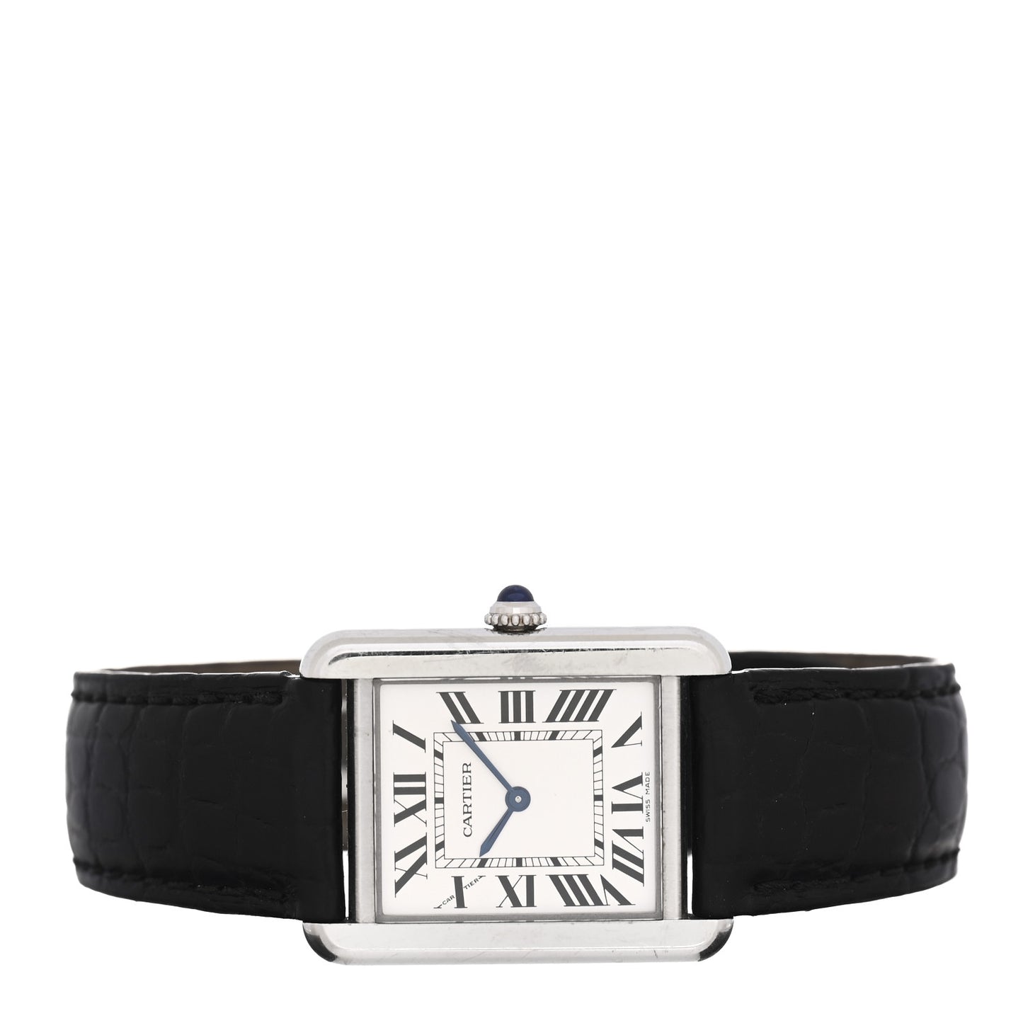 Stainless Steel Alligator 24mm Tank Solo Quartz Watch