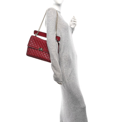 Valentino Garavani Nappa Large Rockstud Spike Shoulder Bag Rubino 2 of 9