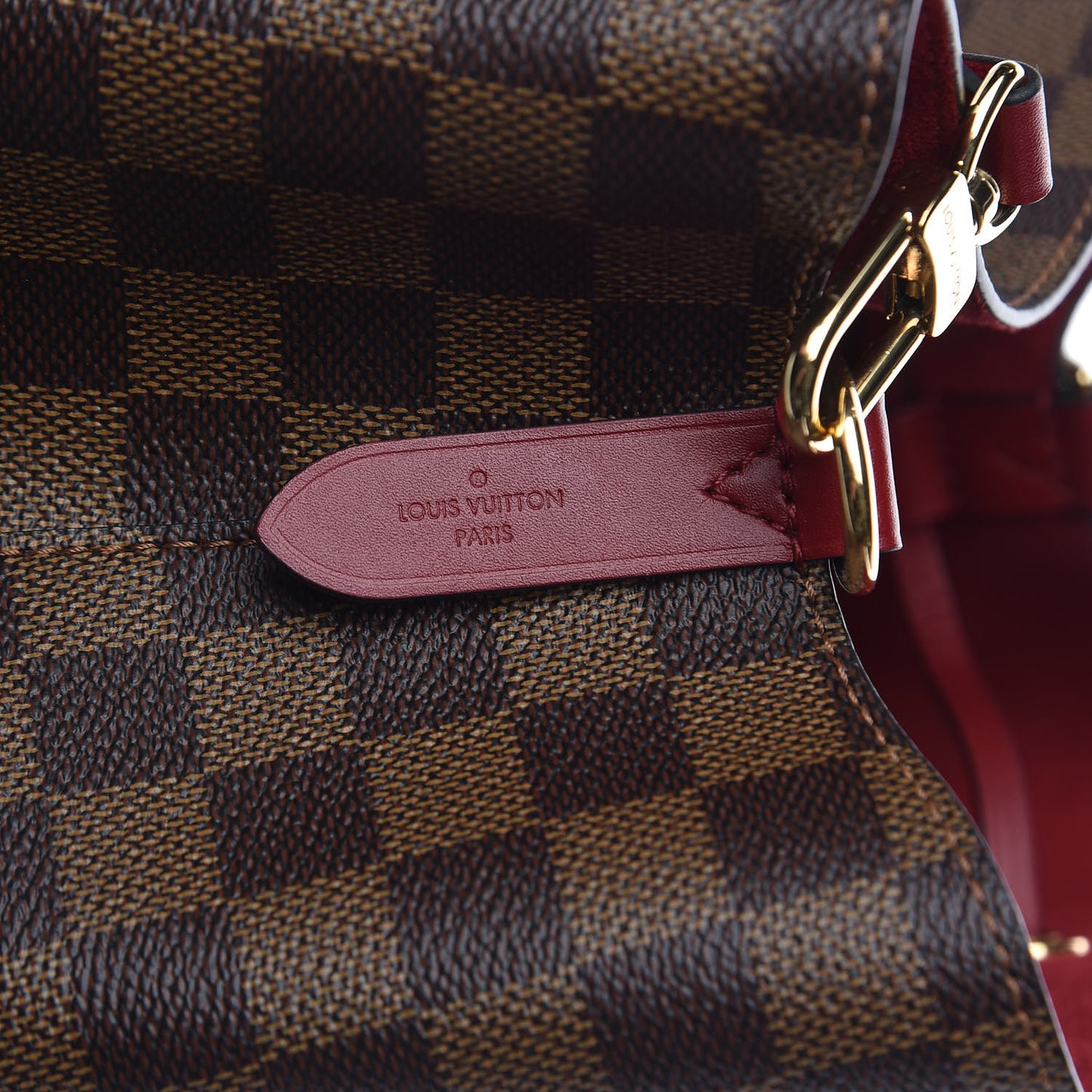 Damier Ebene Neonoe MM Cherry Berry