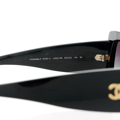 Chanel Acetate Rectangle Sunglasses 5435 Black 5 of 8