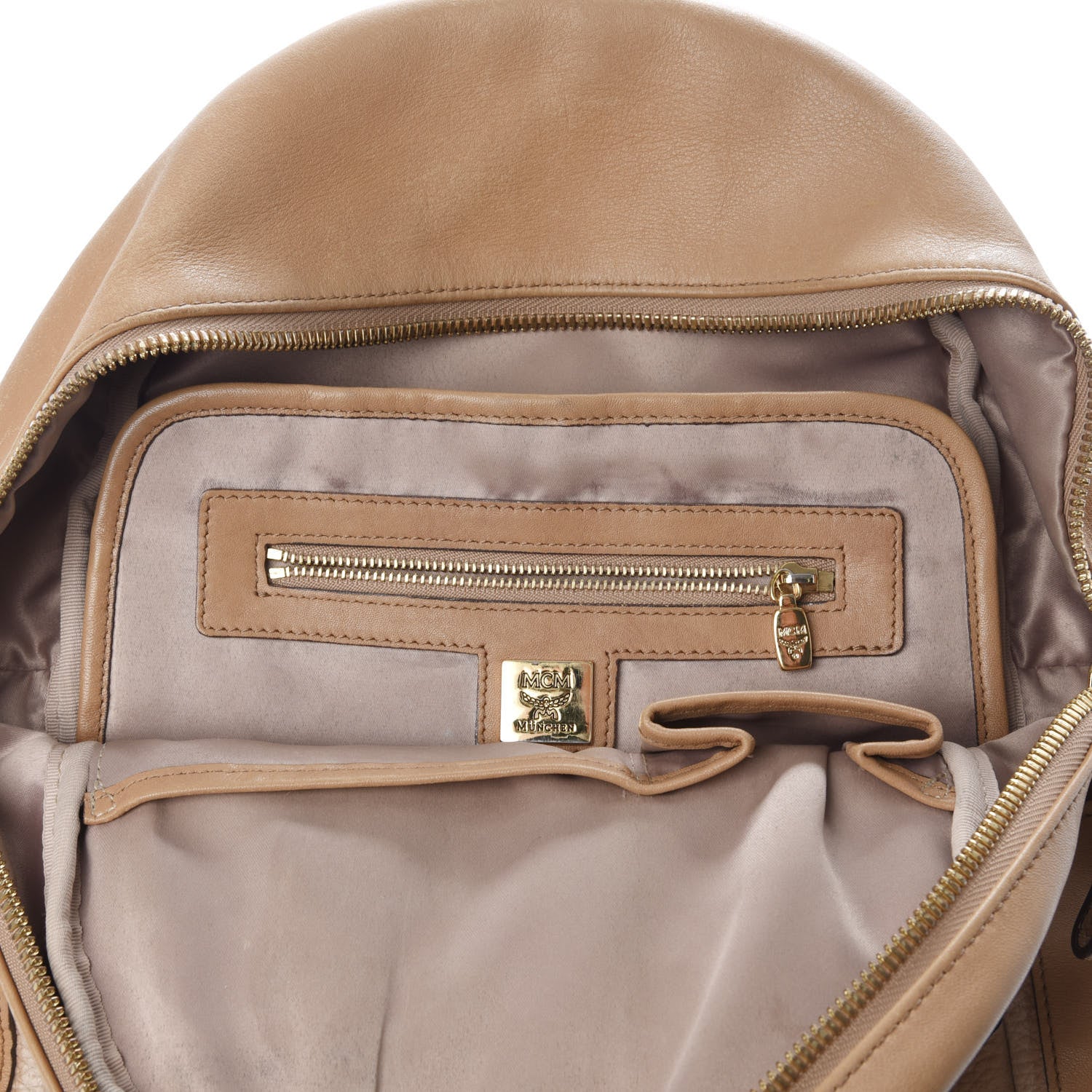 MCM Visetos Striped Studded Small Stark M Backpack Beige 5 of 10