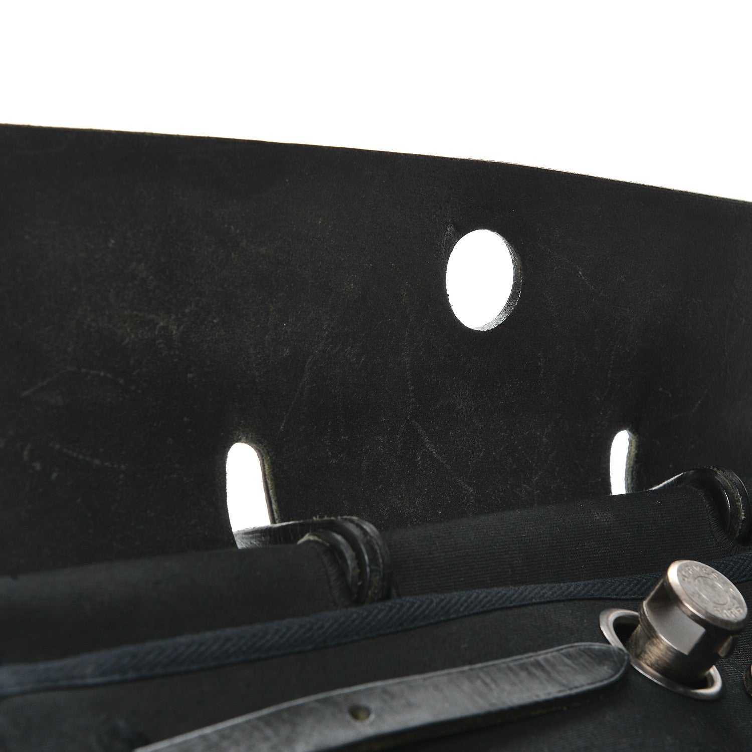 Hermes Toile Vache Calfskin Herbag 39 MM Black 14 of 24
