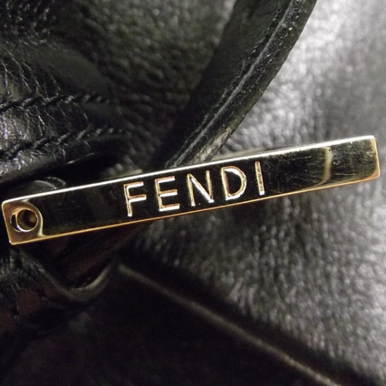 Fendi Vitello Acqua Large Convertible Baguette Black 8 of 15