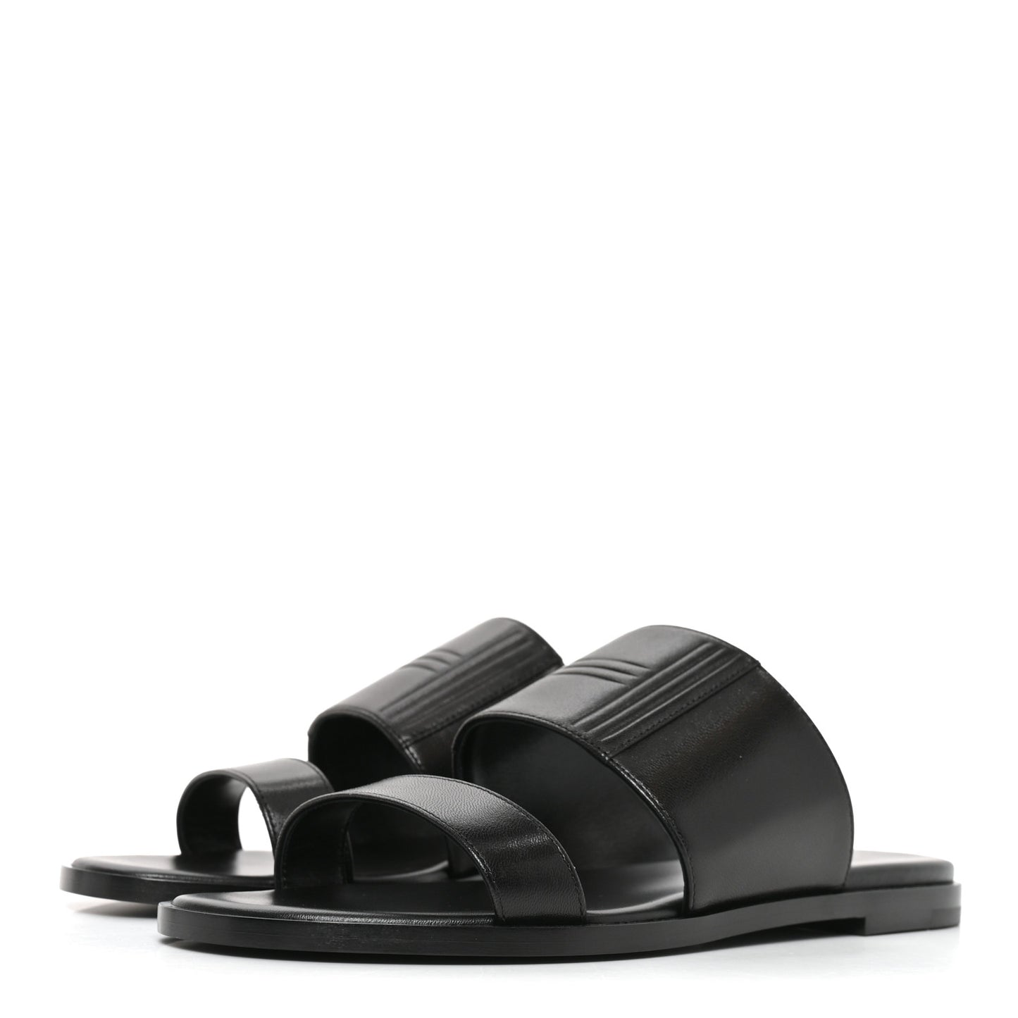 Calfskin Mona Sandals 36.5 Black