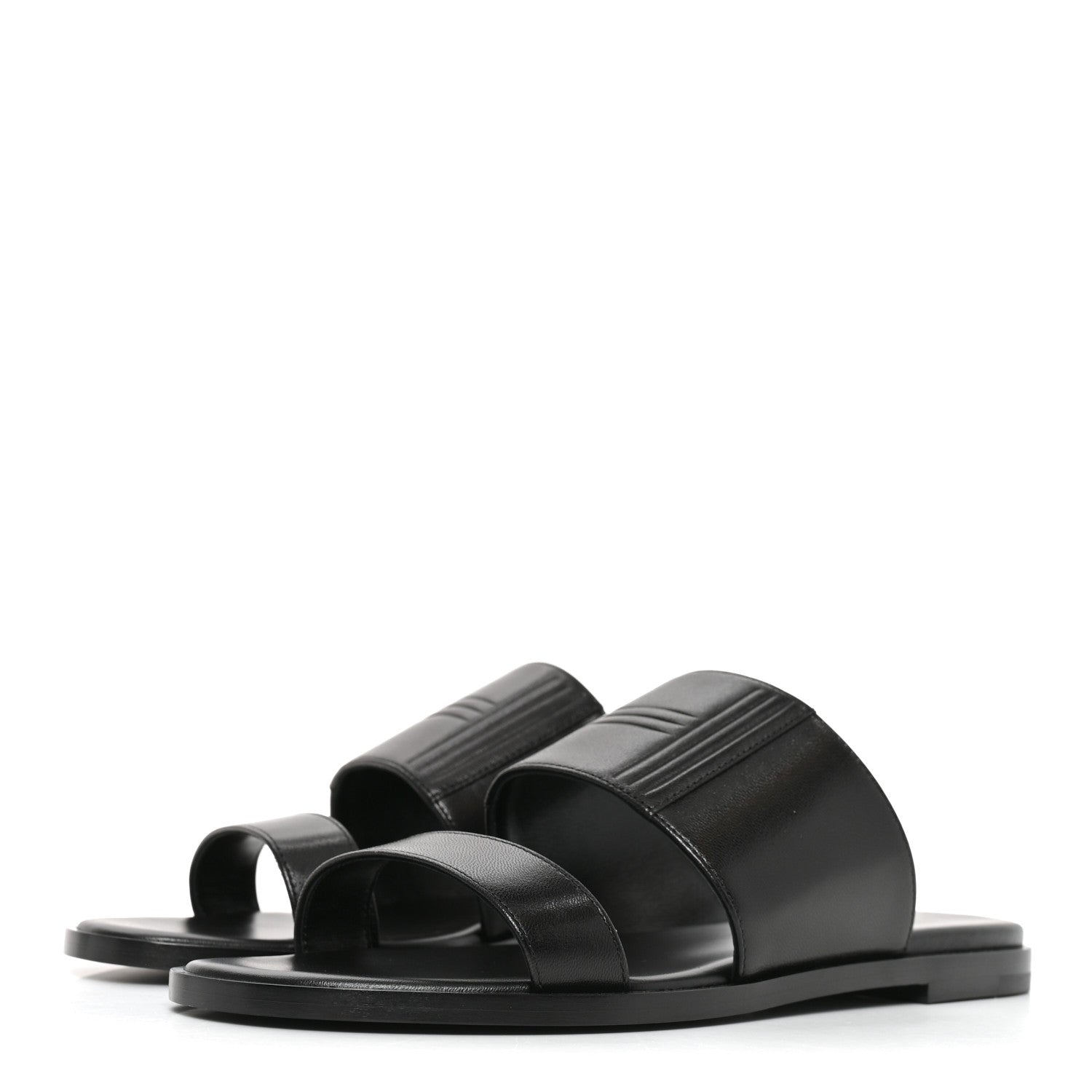 Hermes Calfskin Mona Sandals 36.5 Black 4 of 8