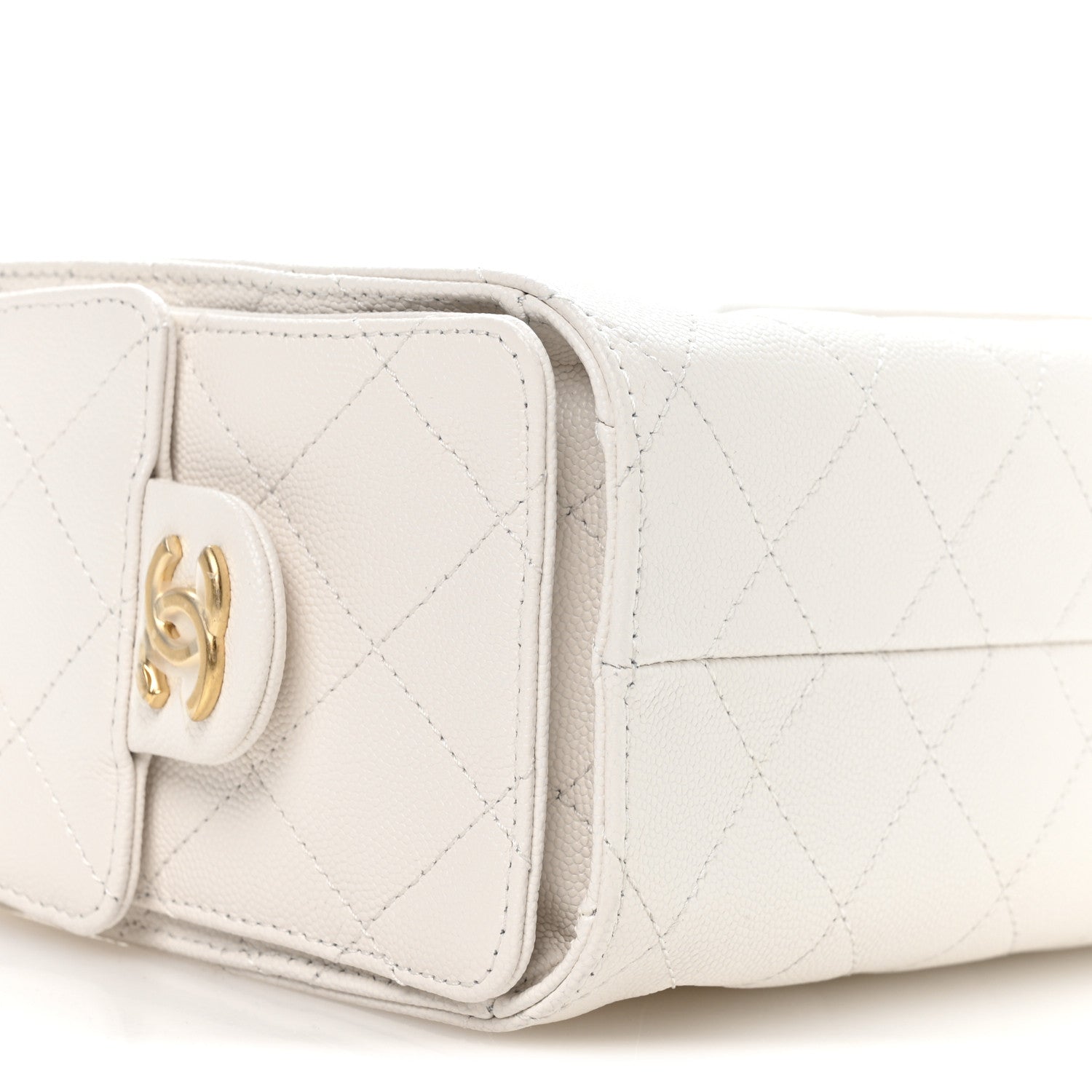 Chanel Caviar Quilted Mini Chanel 25 Handbag White 17 of 21