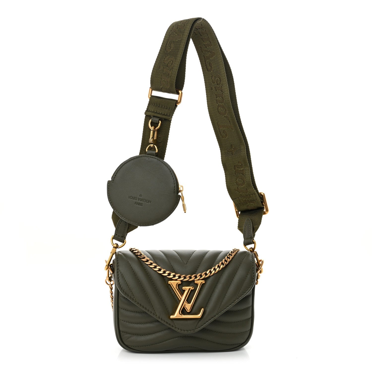 Louis Vuitton Calfskin New Wave Multi Pochette Kaki 1 of 9