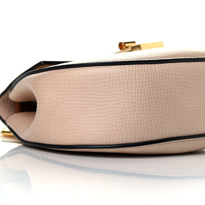 Chloe Grained Calfskin Lambskin Mini Bi-Color Drew Shoulder Bag Powder Beige Caramel 13 of 13