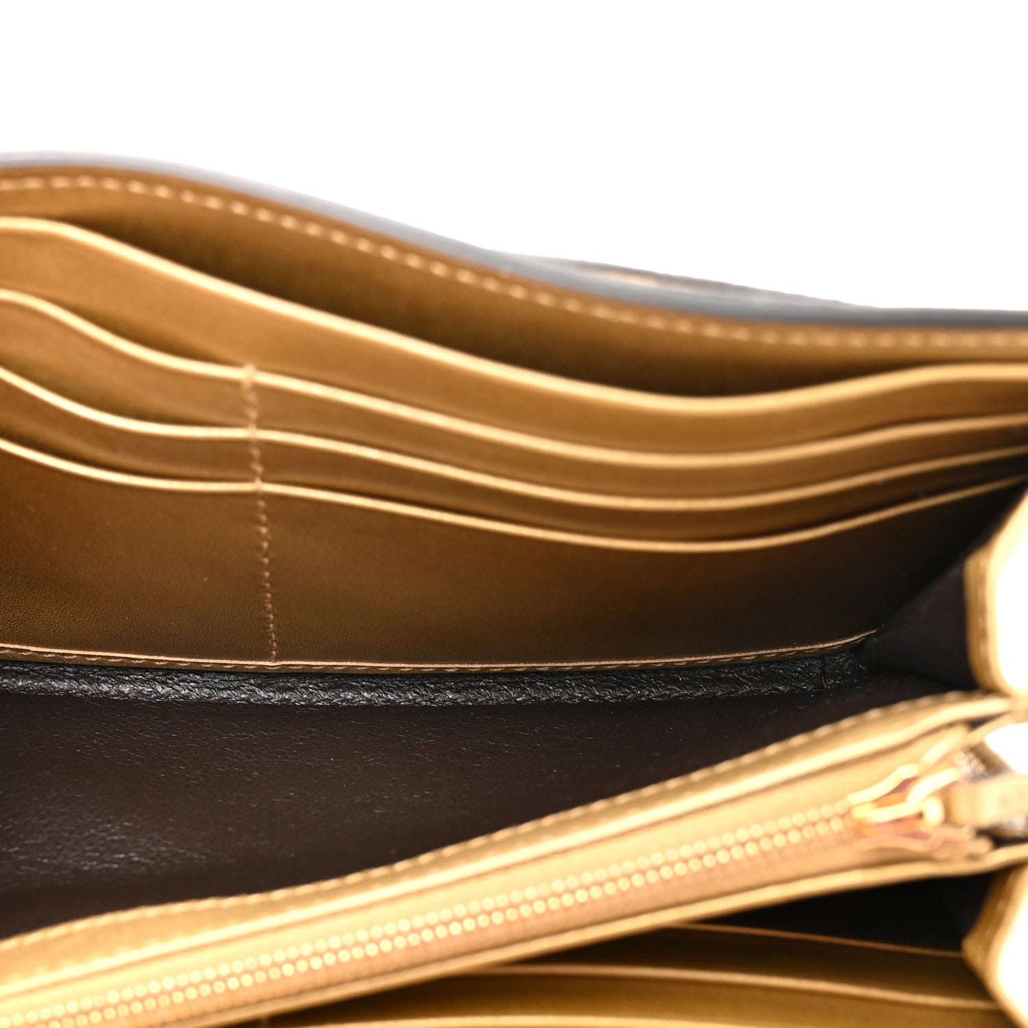 Gucci Laminated Lizard Icon Continental Wallet Gold 5 of 11
