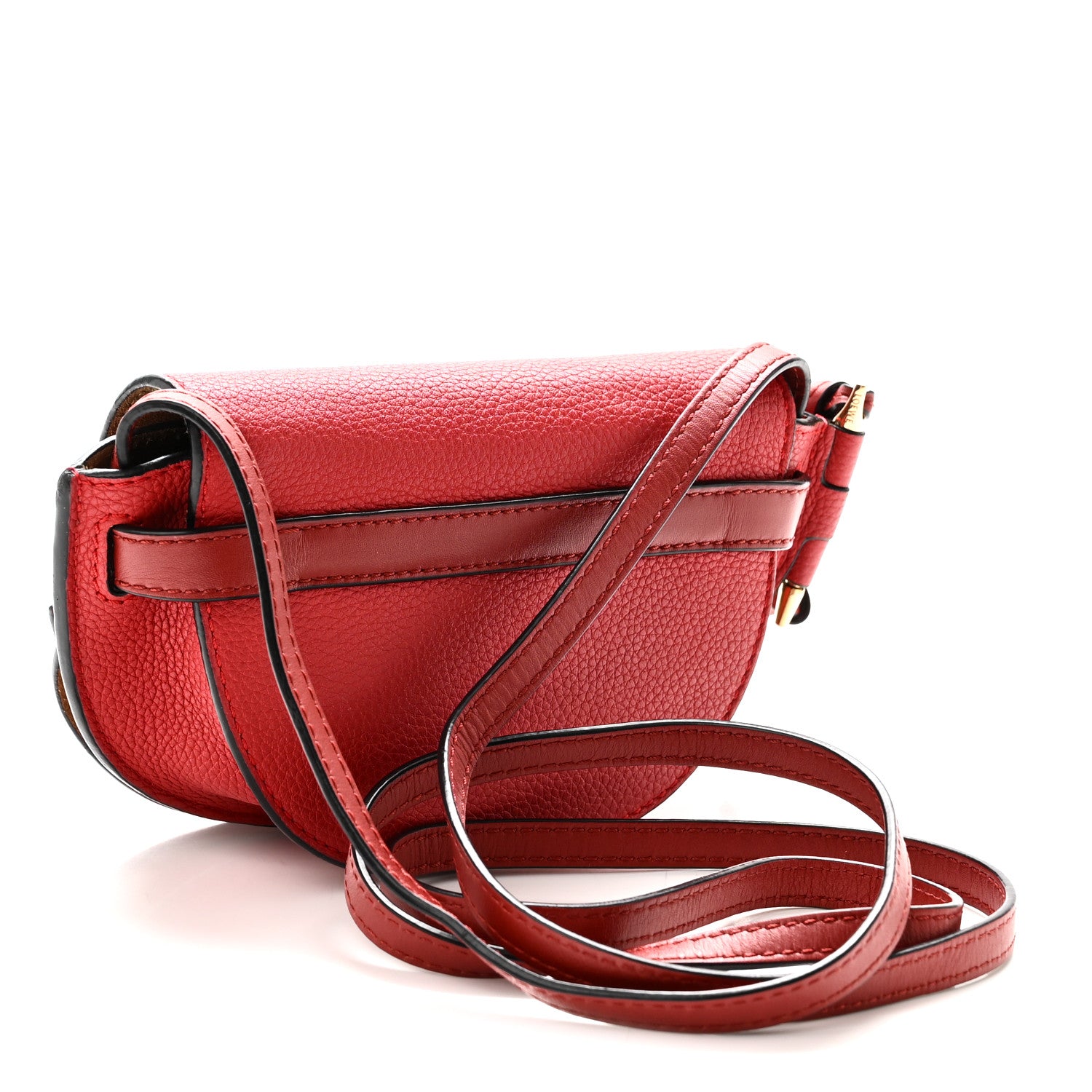 Loewe Grained Calfskin Mini Gate Crossbody Bag Scarlet Burnt Red 3 of 9
