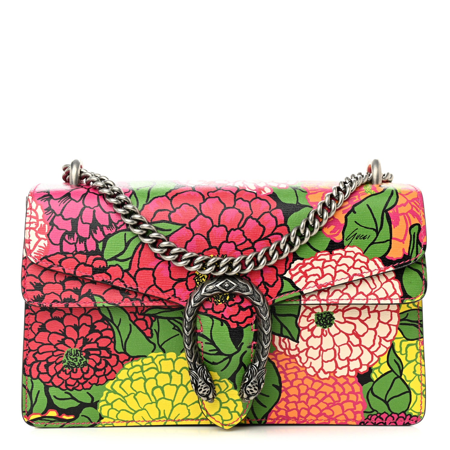 Gucci X KEN SCOTT New Shangai Calfskin Pomponica Print Small Dionysus Shoulder Bag Multicolor 1 of 10