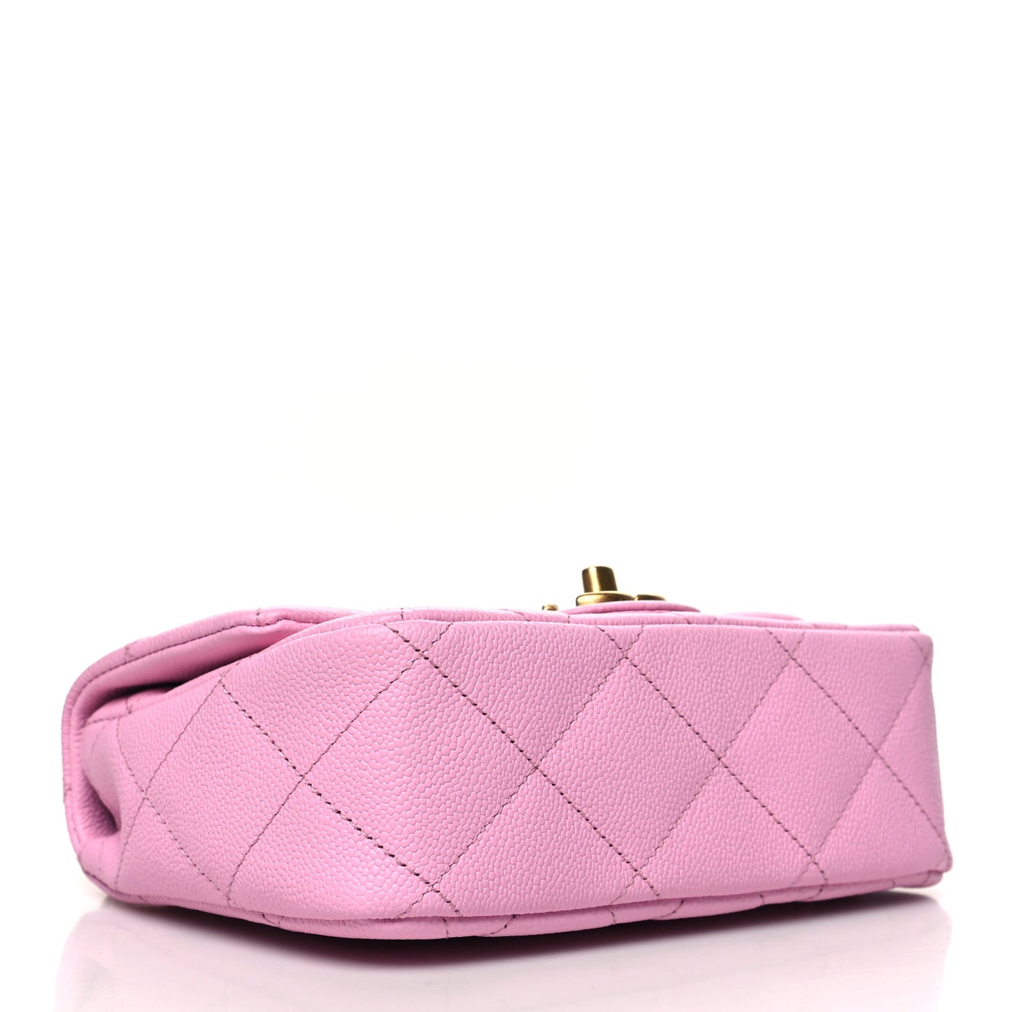 Caviar Quilted Mini Sweetheart Flap Lilac
