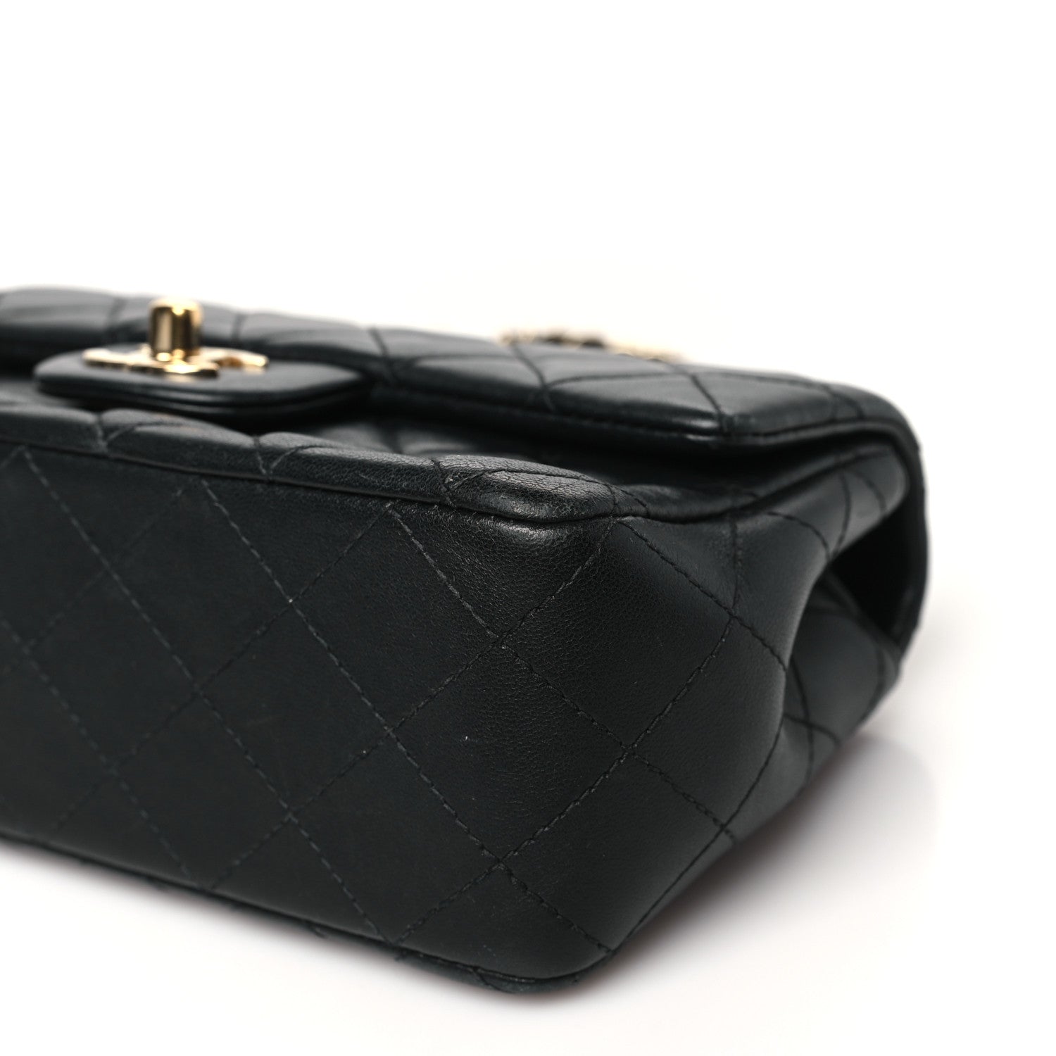 Chanel Lambskin Quilted Mini Rectangular Flap Black 10 of 13