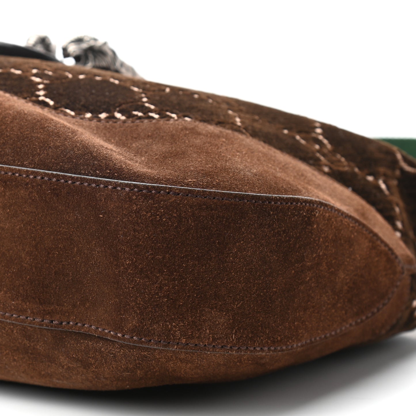 Velvet GG Monogram Web Medium Dionysus Hobo Brown