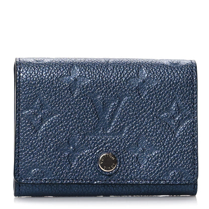 Louis Vuitton Metallic Monogram Business Card Holder Navy Nacre 1 of 7