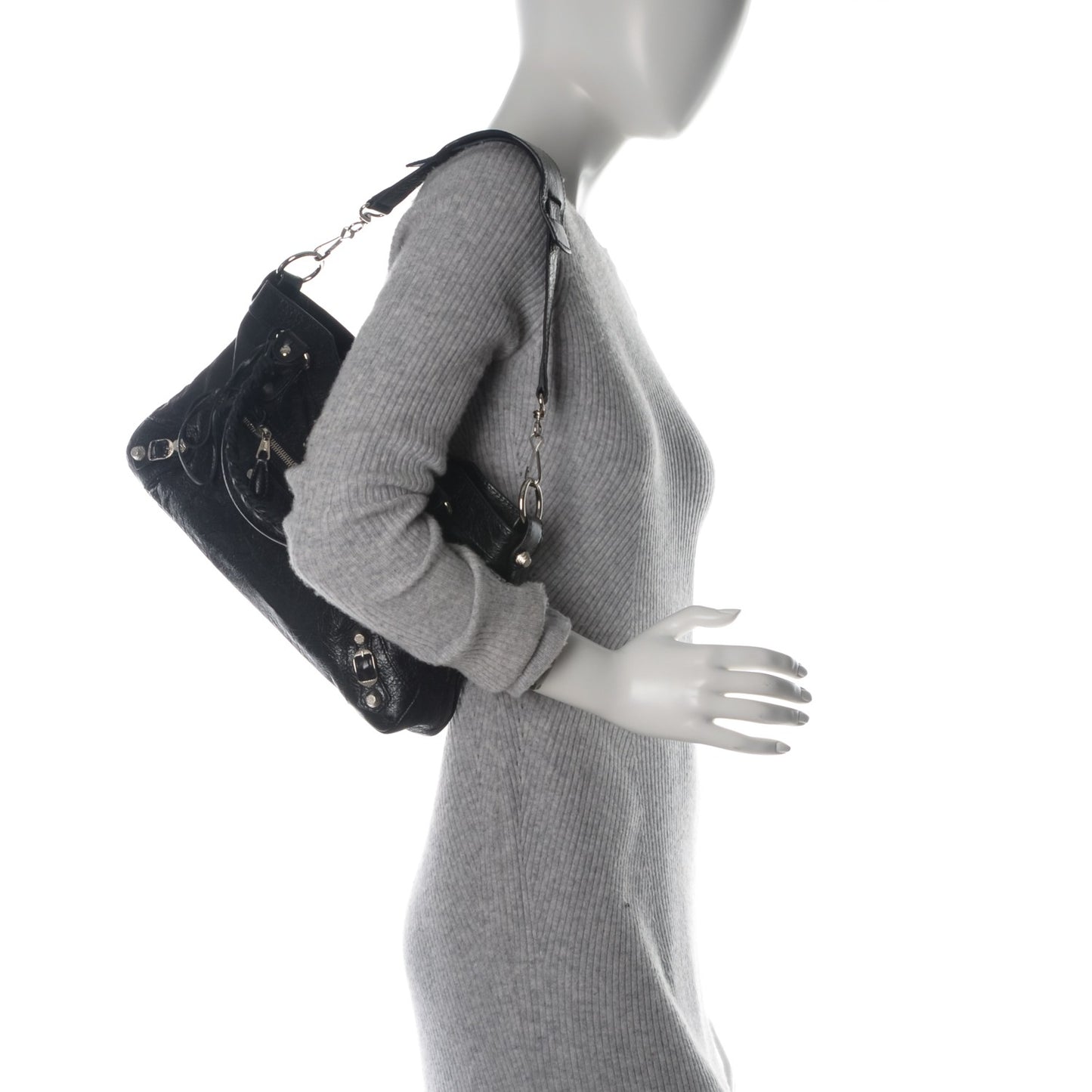 Agneau Giant 12 Silver Hardware First Black