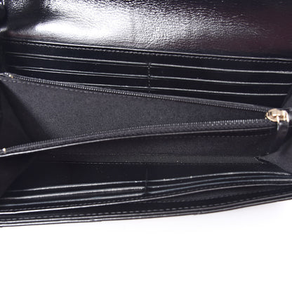 Chanel Calfskin Chevron Quilted Medal Flap Wallet Black 5 of 11