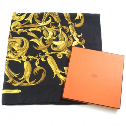 Hermes Silk Scarf Le Mors Black Gold 3 of 8