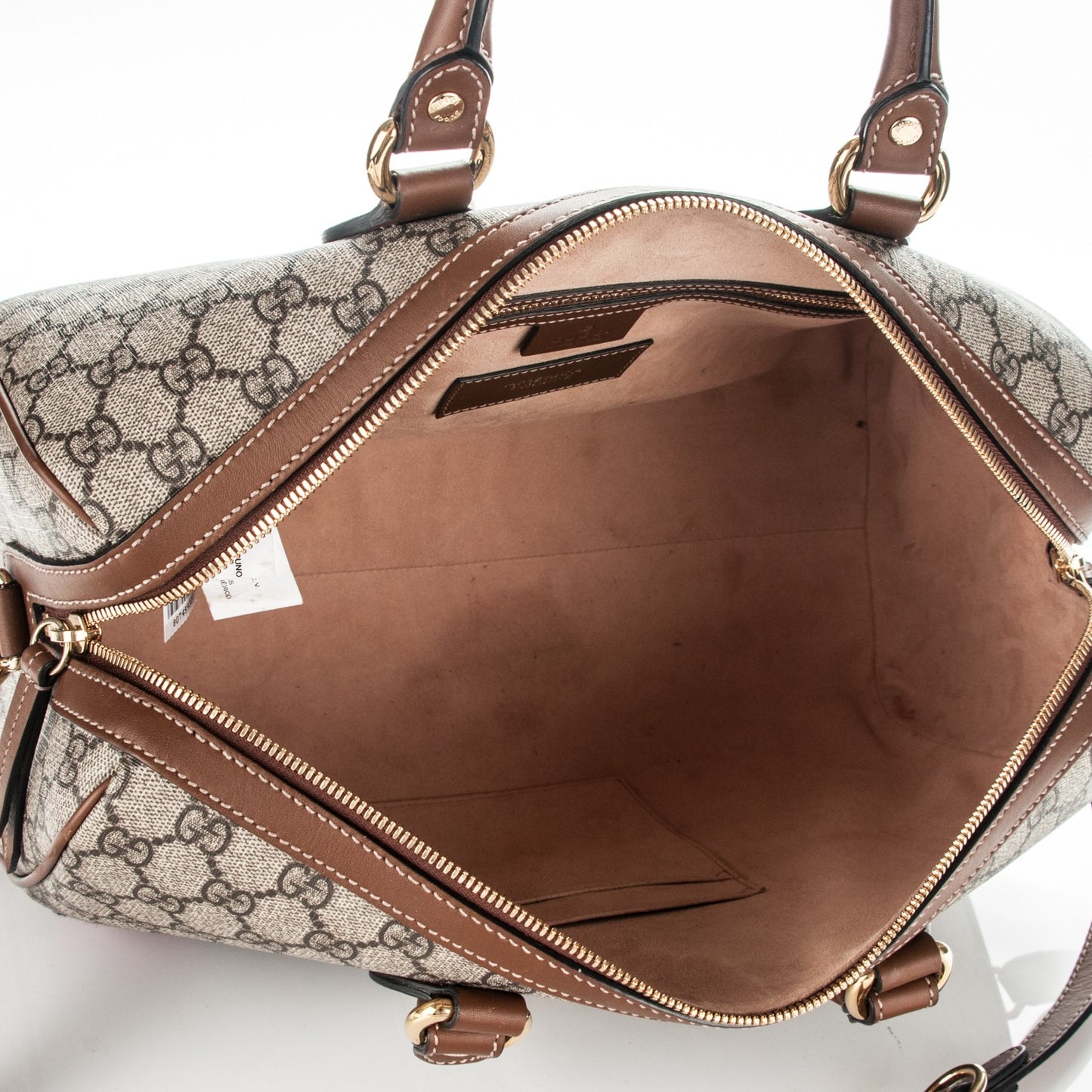 GG Supreme Monogram Blind for Love Embroidered Medium Boston Beige Tuscany