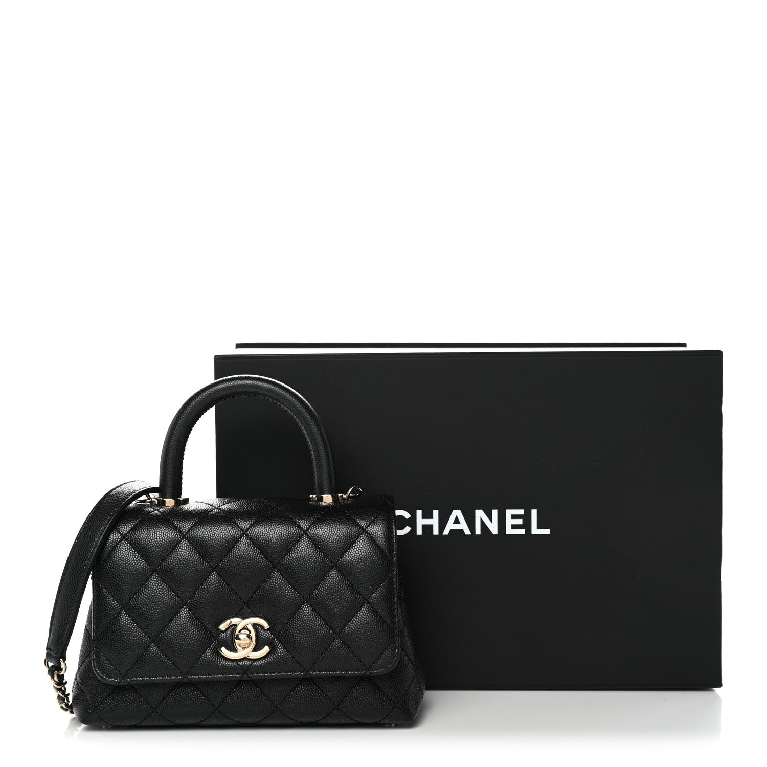 Chanel Caviar Quilted Extra Mini Coco Handle Flap Black 12 of 12
