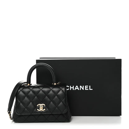 Chanel Caviar Quilted Extra Mini Coco Handle Flap Black 12 of 12